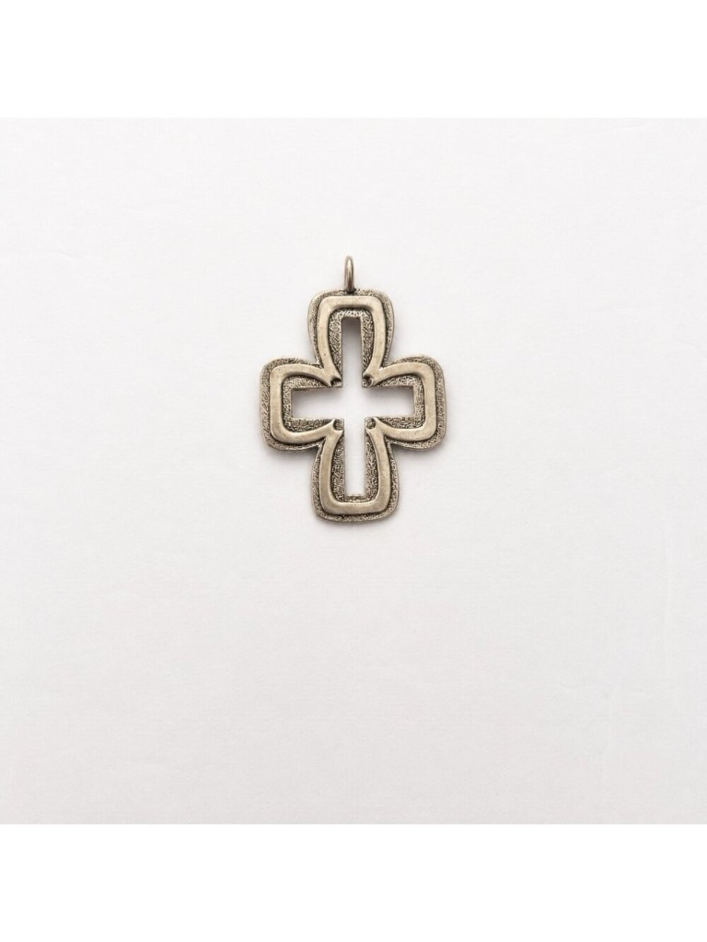 Sterling Silver 925 Artisan Open Work Cross Pendant 6g Jewelry